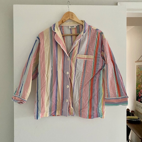 Sleepy Jones Marina Pyjama Set in Vintage Stripe - Picture 2 of 4